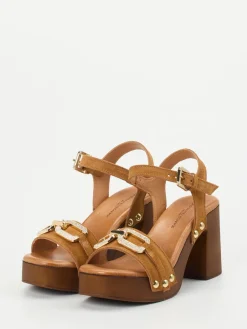 – Plateau-Sandaletten aus Veloursleder cognac*Konstantin Starke Clearance