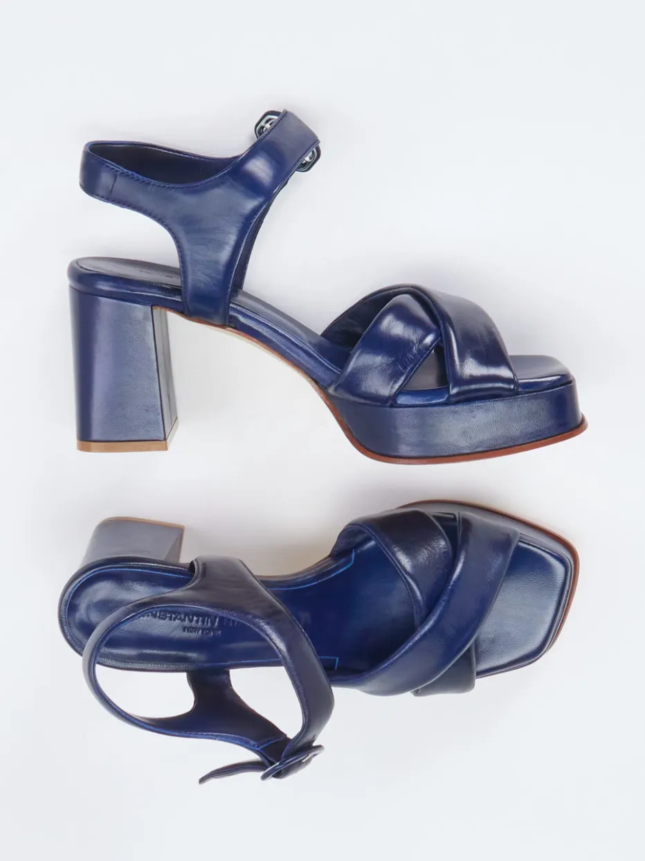 – Plateau-Sandalen aus Lammleder Tinten*Konstantin Starke Sale