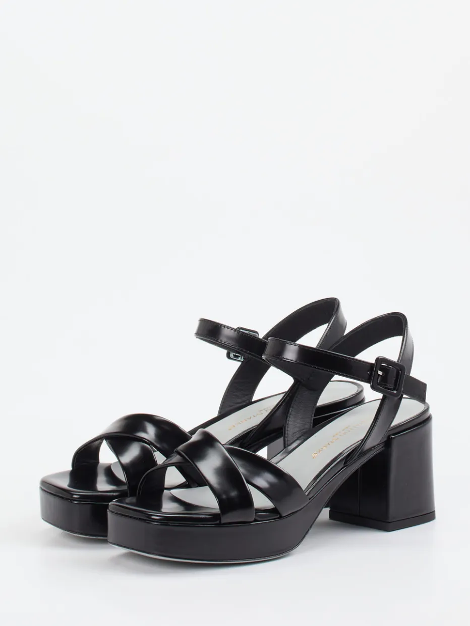 Damen Konstantin Starke – Plateau-Sandalen aus Hochglanzleder