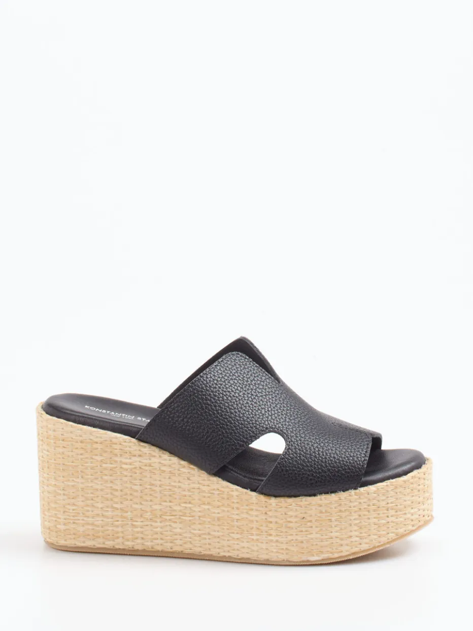 Damen Konstantin Starke – Plateau-Pantoletten aus Kalbleder