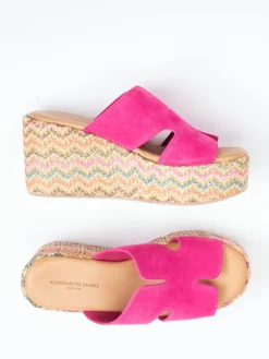 Damen Konstantin Starke – Plateau-Pantolette aus Veloursleder