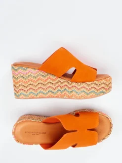 Damen Konstantin Starke – Plateau-Pantolette aus Veloursleder