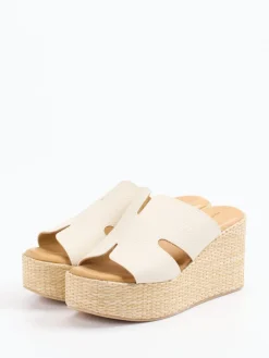 – Plateau-Pantoletten aus Kalbleder creme*Konstantin Starke Sale