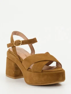 Damen Konstantin Starke – Plateau-Sandaletten aus Veloursleder