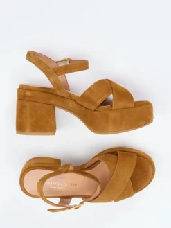 Damen Konstantin Starke – Plateau-Sandaletten aus Veloursleder