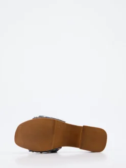 Damen Konstantin Starke – Plateau-Pantolette aus Bast und Veloursleder