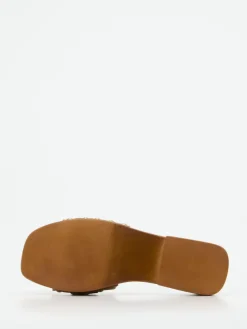 Damen Konstantin Starke – Plateau-Mules aus Veloursleder cognac