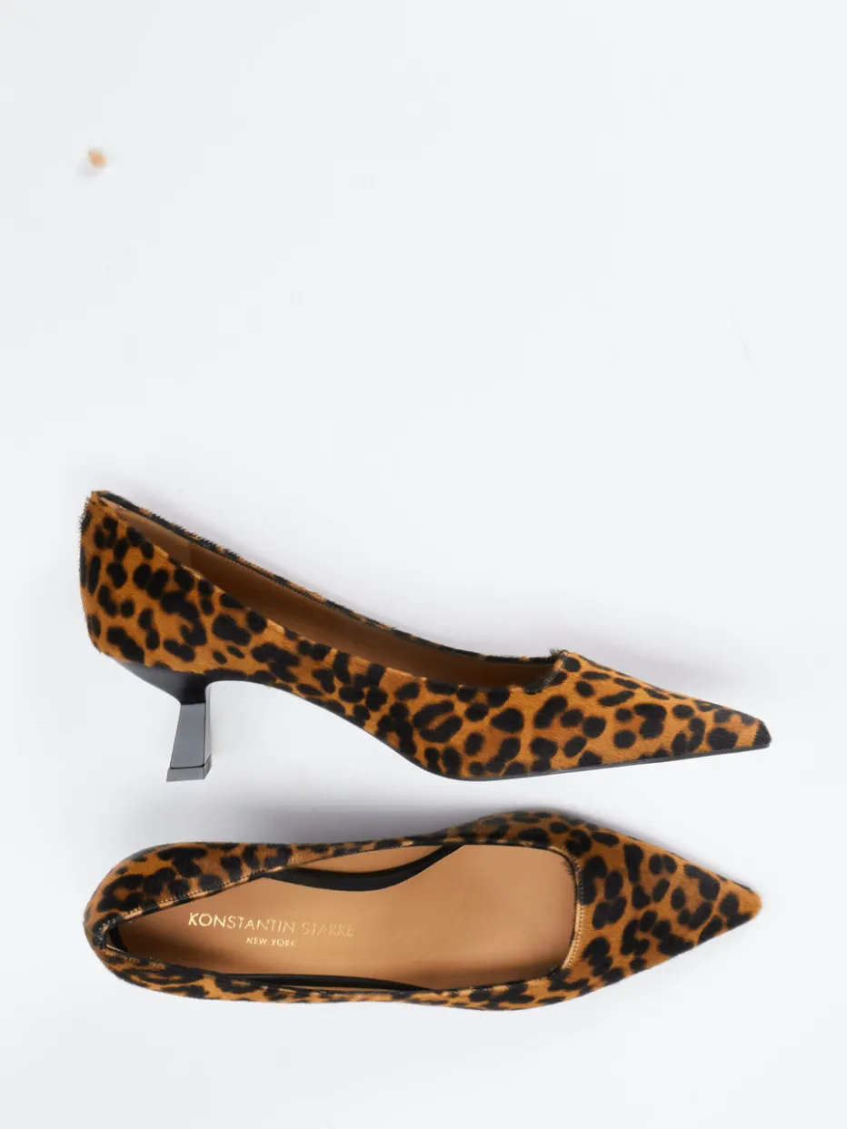 Damen Konstantin Starke – Pumps aus Fell mit Leopardenmuster