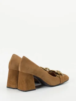 Damen Konstantin Starke – Pumps aus Veloursleder cognac