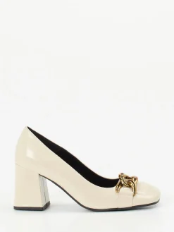 Damen Konstantin Starke – Pumps aus Lackleder cremeweiß