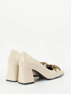 Damen Konstantin Starke – Pumps aus Lackleder cremeweiß