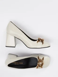 Damen Konstantin Starke – Pumps aus Lackleder cremeweiß