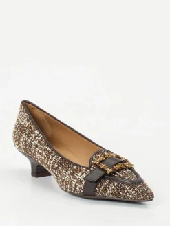 – Pumps aus Textil-Bouclé Dunkelbraun*Konstantin Starke Outlet