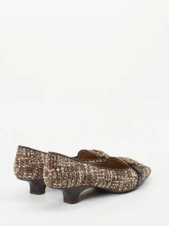 – Pumps aus Textil-Bouclé Dunkelbraun*Konstantin Starke Outlet