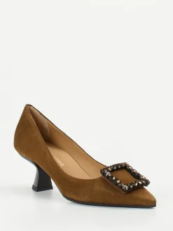 Damen Konstantin Starke – Pumps aus Veloursleder cognac