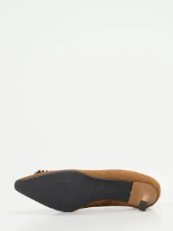 Damen Konstantin Starke – Pumps aus Veloursleder cognac