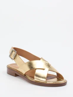 – Riemchensandale aus Metallicleder Gold*Konstantin Starke Best