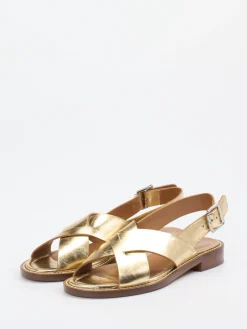 – Riemchensandale aus Metallicleder Gold*Konstantin Starke Best