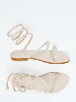 – Riemchensandale aus Metallicleder Beige*Konstantin Starke Online