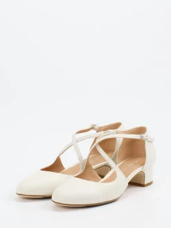 Damen Konstantin Starke – Riemchenpumps aus Lammleder creme