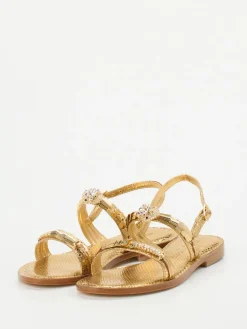 – Riemchensandalen aus Metallicleder*Konstantin Starke Hot