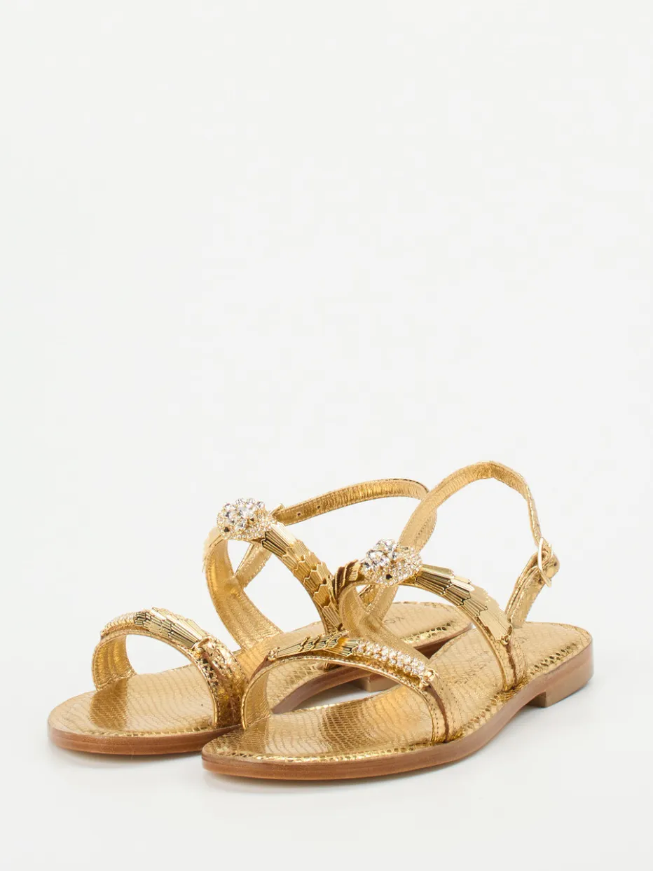 – Riemchensandalen aus Metallicleder*Konstantin Starke Hot