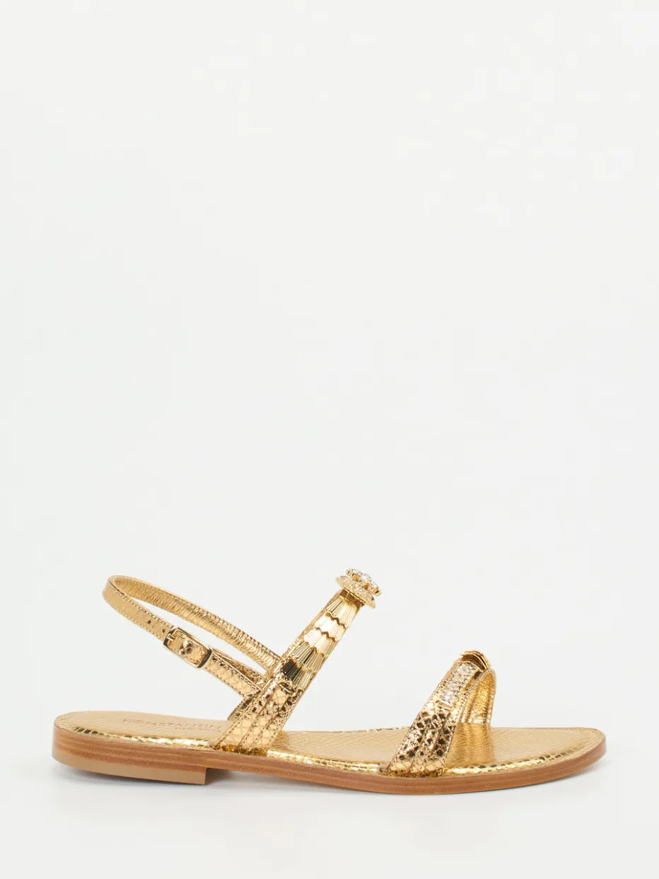 – Riemchensandalen aus Metallicleder*Konstantin Starke Hot