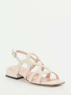 Damen Konstantin Starke – Riemchensandale aus Lammleder cremeweiß