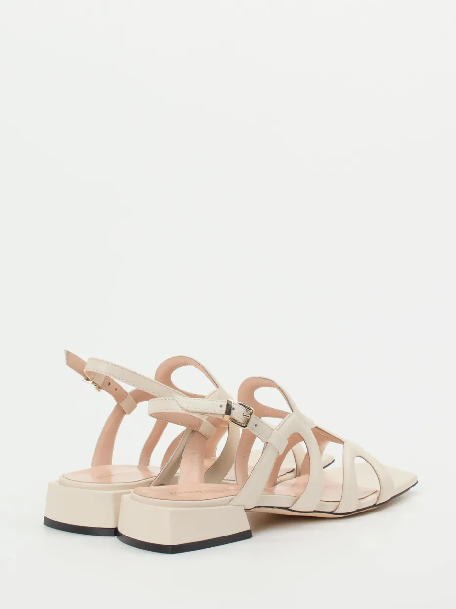 Damen Konstantin Starke – Riemchensandale aus Lammleder cremeweiß