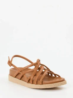 Damen Konstantin Starke – Riemchensandale aus Lammleder cognac