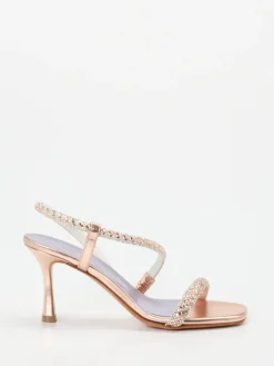 Damen Konstantin Starke – Sandalette aus Metallicleder Roségold