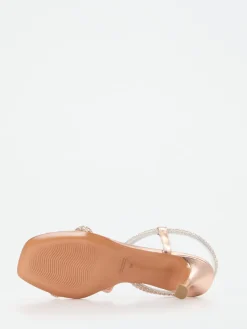 Damen Konstantin Starke – Sandalette aus Metallicleder Roségold