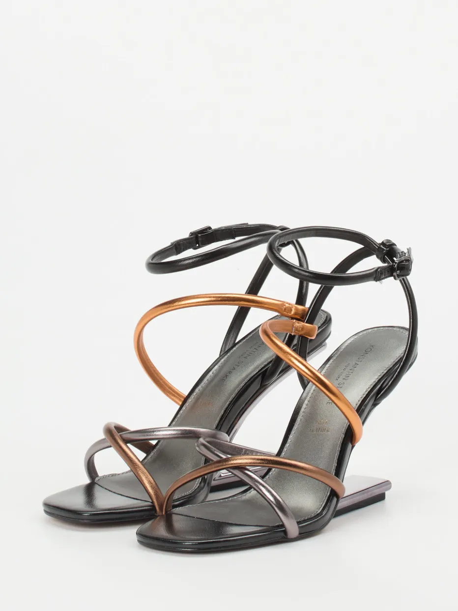 Damen Konstantin Starke – Sandaletten aus Metallicleder color