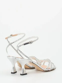 – Sandaletten aus Metallicleder*Konstantin Starke Hot