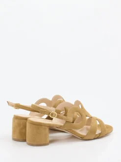 Damen Konstantin Starke – Sandaletten aus Veloursleder Camel