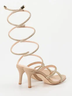 Damen Konstantin Starke – Sandaletten aus Metallicleder nude