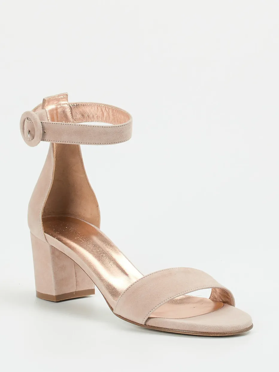 Damen Konstantin Starke – Sandalen aus Veloursleder Rosé