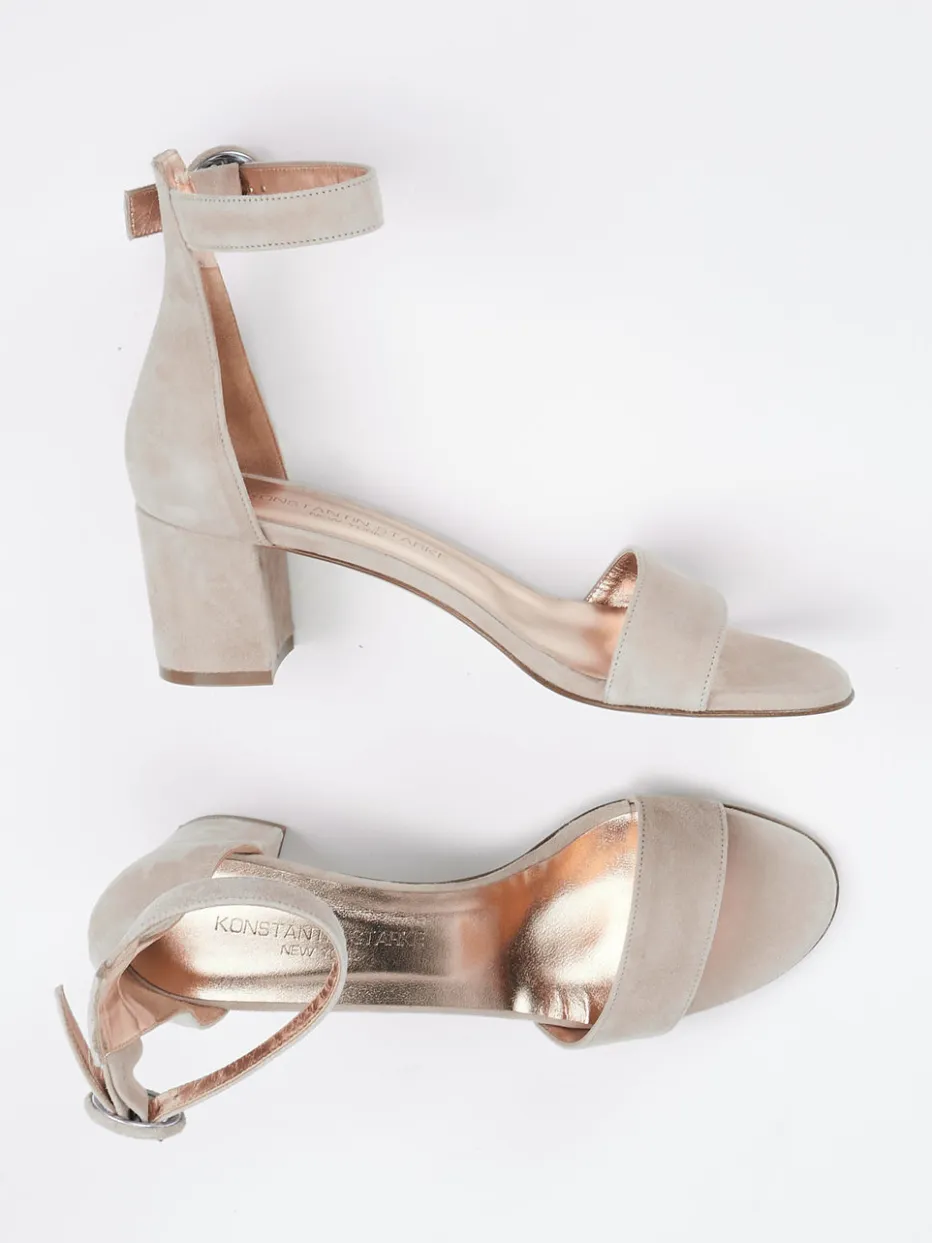 Damen Konstantin Starke – Sandalen aus Veloursleder Rosé
