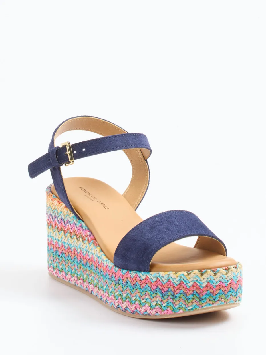 Damen Konstantin Starke – Sandalen aus Veloursleder Dunkel