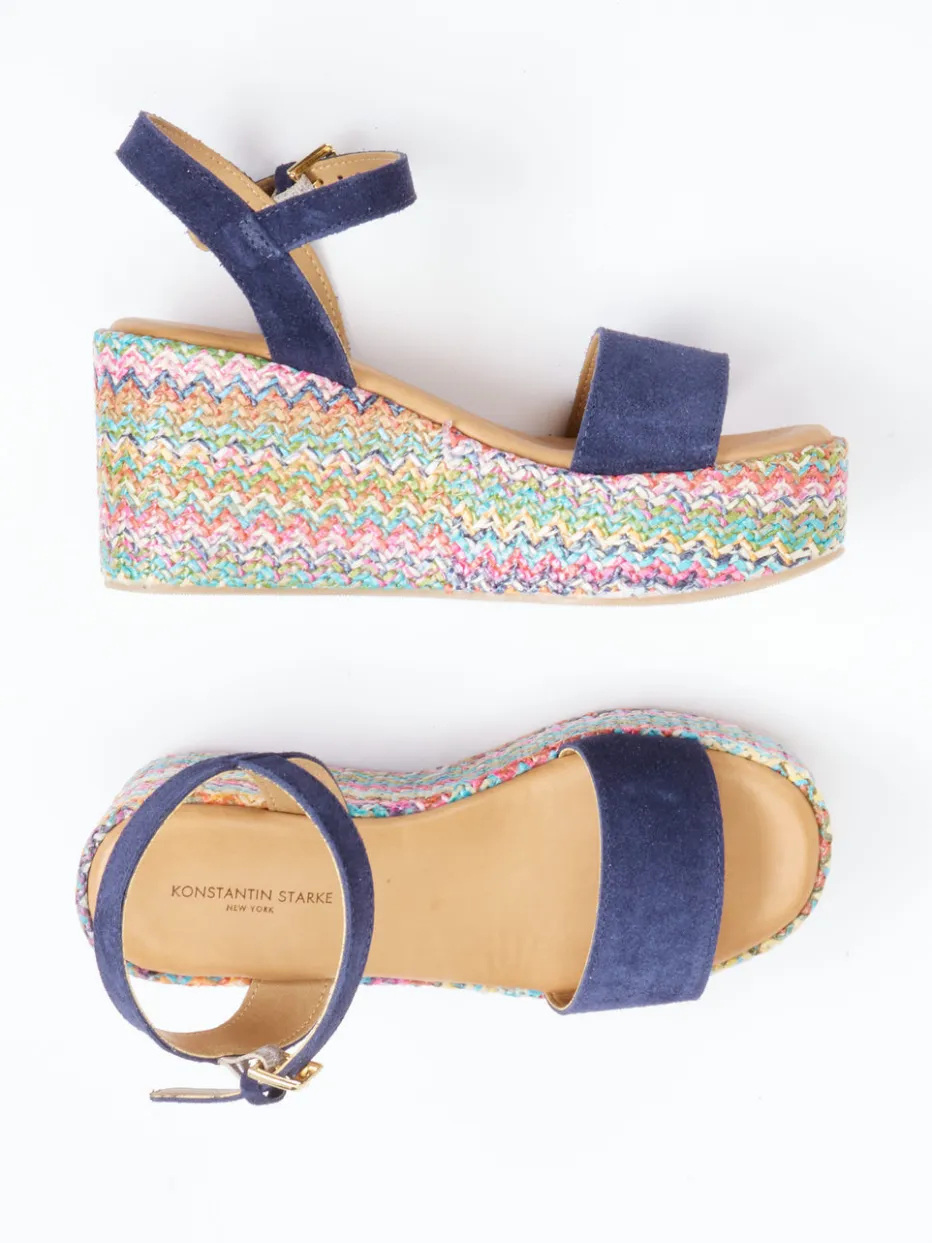 Damen Konstantin Starke – Sandalen aus Veloursleder Dunkel