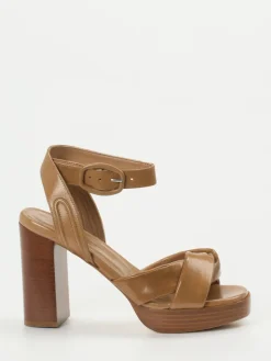 Damen Konstantin Starke – Sandaletten aus Lammleder cognac