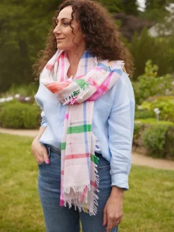 Damen Konstantin Starke – Schal aus Kaschmir mit Karomuster