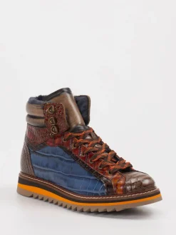 – Schnürboots aus Leder mit Kroko-Optik*Konstantin Starke Discount