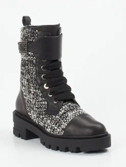 Damen Konstantin Starke – Schnürboots aus Textil und Kalbleder