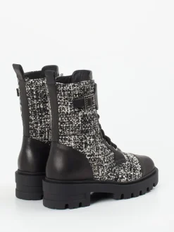 Damen Konstantin Starke – Schnürboots aus Textil und Kalbleder