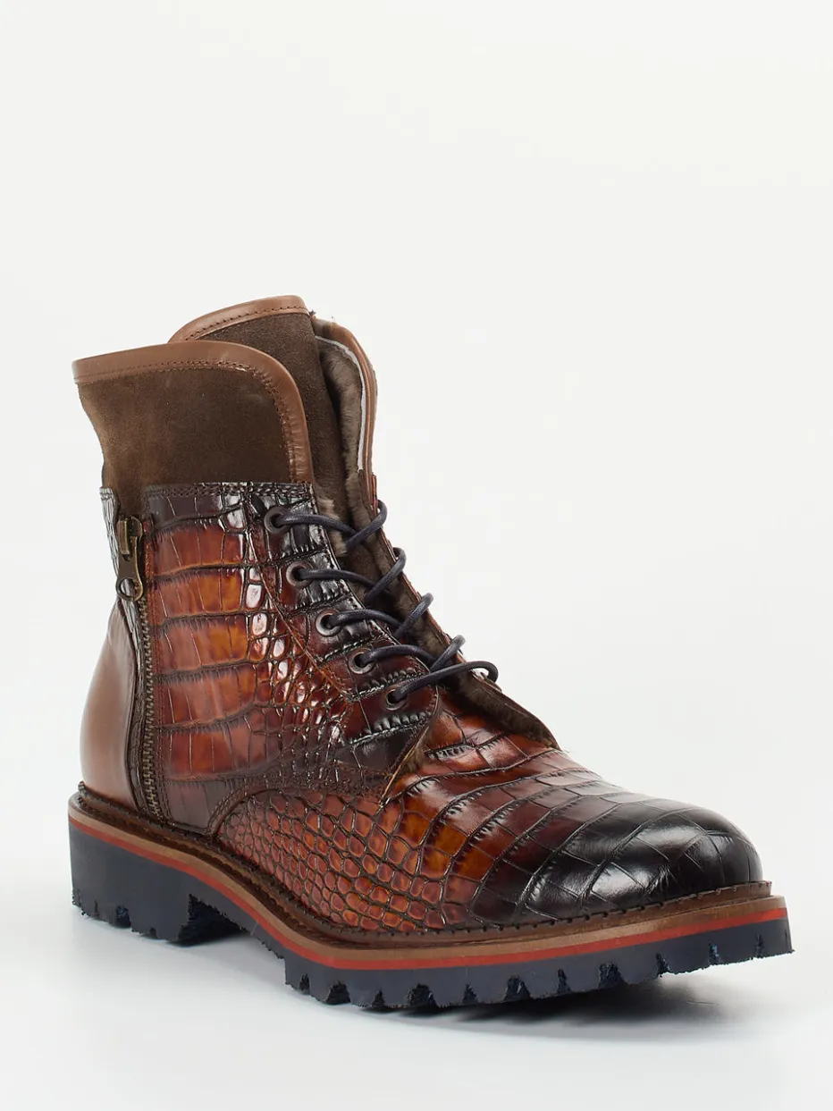 – Schnürboots aus geprägtem Leder*Konstantin Starke New