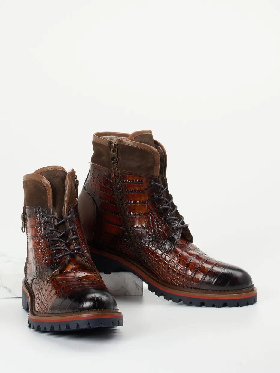 – Schnürboots aus geprägtem Leder*Konstantin Starke New