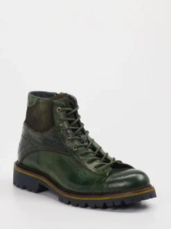 – Schnürboots aus Leder mit Kroko-Prägung*Konstantin Starke New