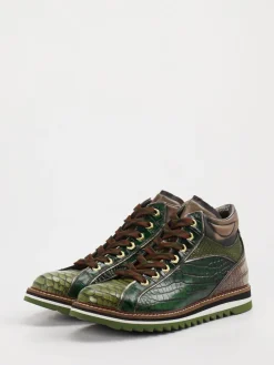 Herren Konstantin Starke – Schnürboots aus Leder in Kroko-Optik