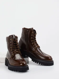 Damen Konstantin Starke – Schnürboots aus Kalbleder Dunkel